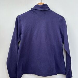 Peruvian Connection Women’s Stretch Pima Cotton Turtleneck Shirt Top Purple